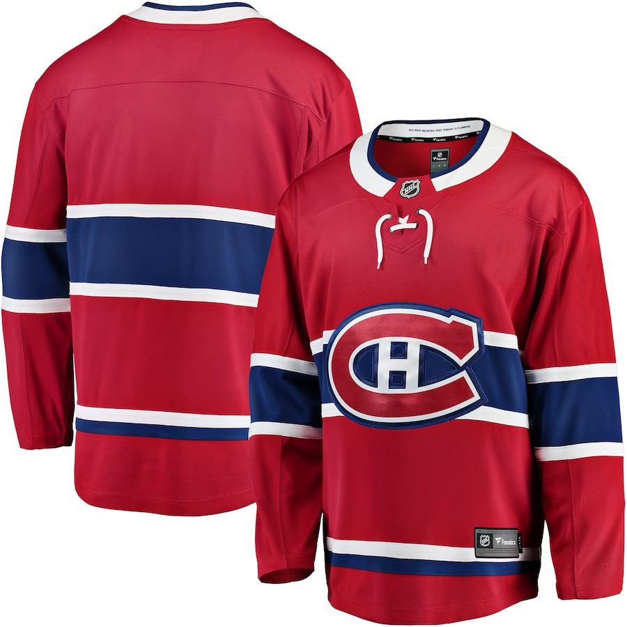 Men Montreal Canadiens Fanatics Branded Red Breakaway Home NHL Jersey->montreal canadiens->NHL Jersey